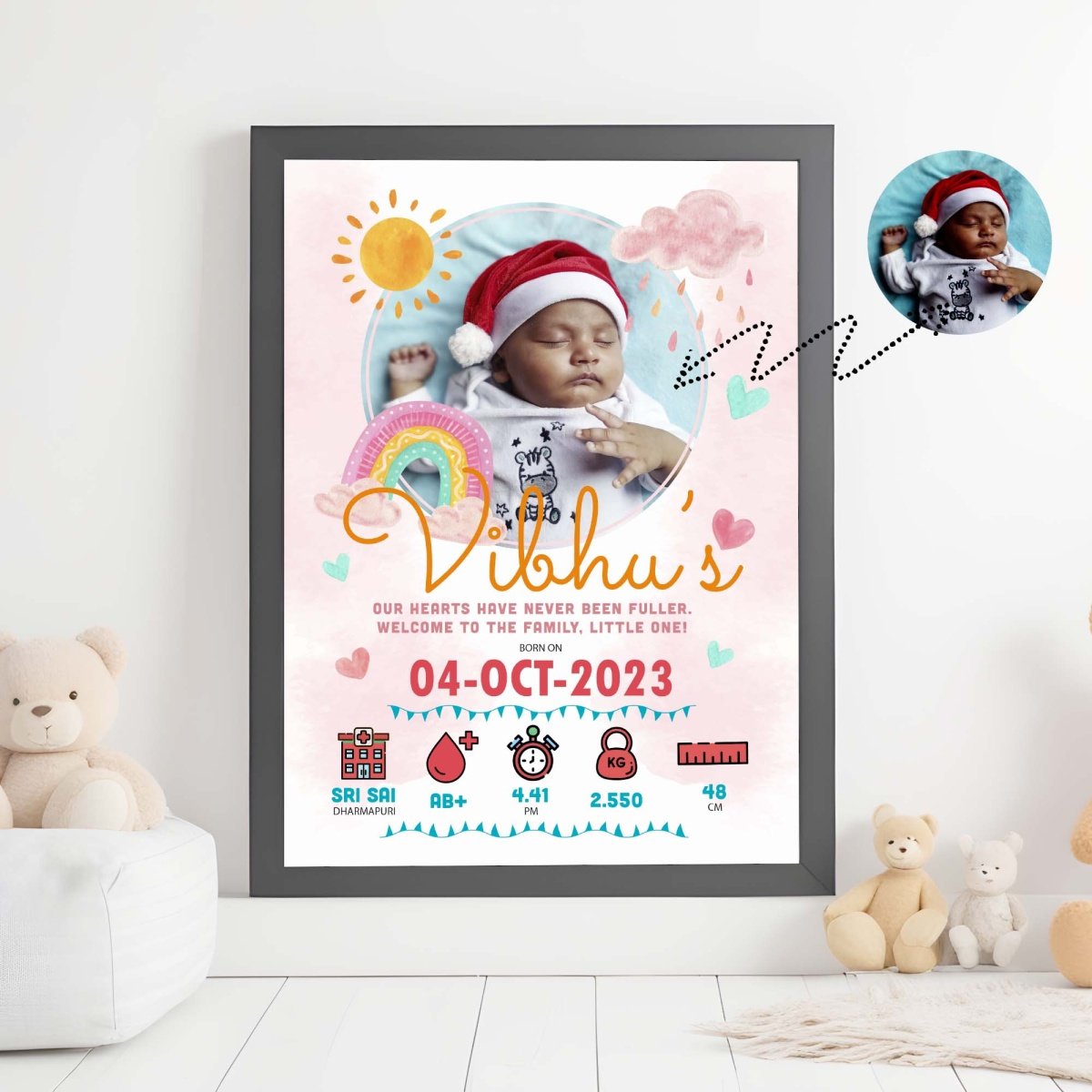 Baby Biography photo Frame - customized