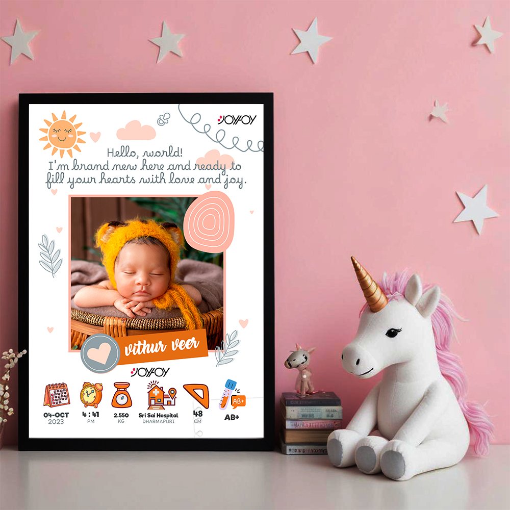 newborn stats photo frames