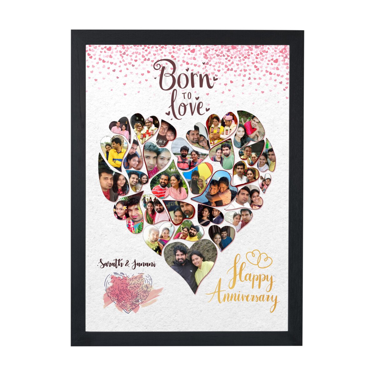 Anniversary Gift Sweetheart Photo Collage Frame