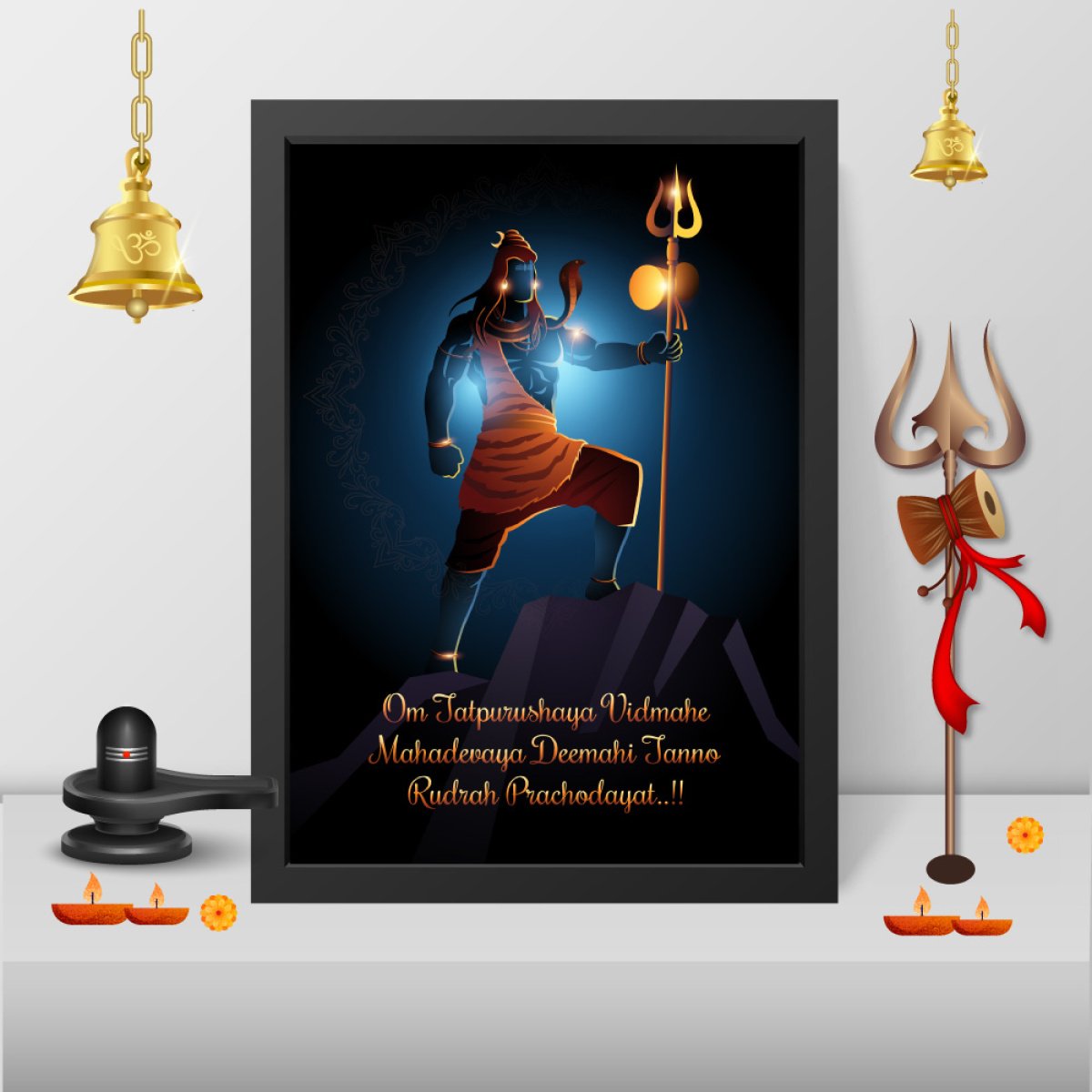 modern mahakal photo frame - lord shiva photo frame