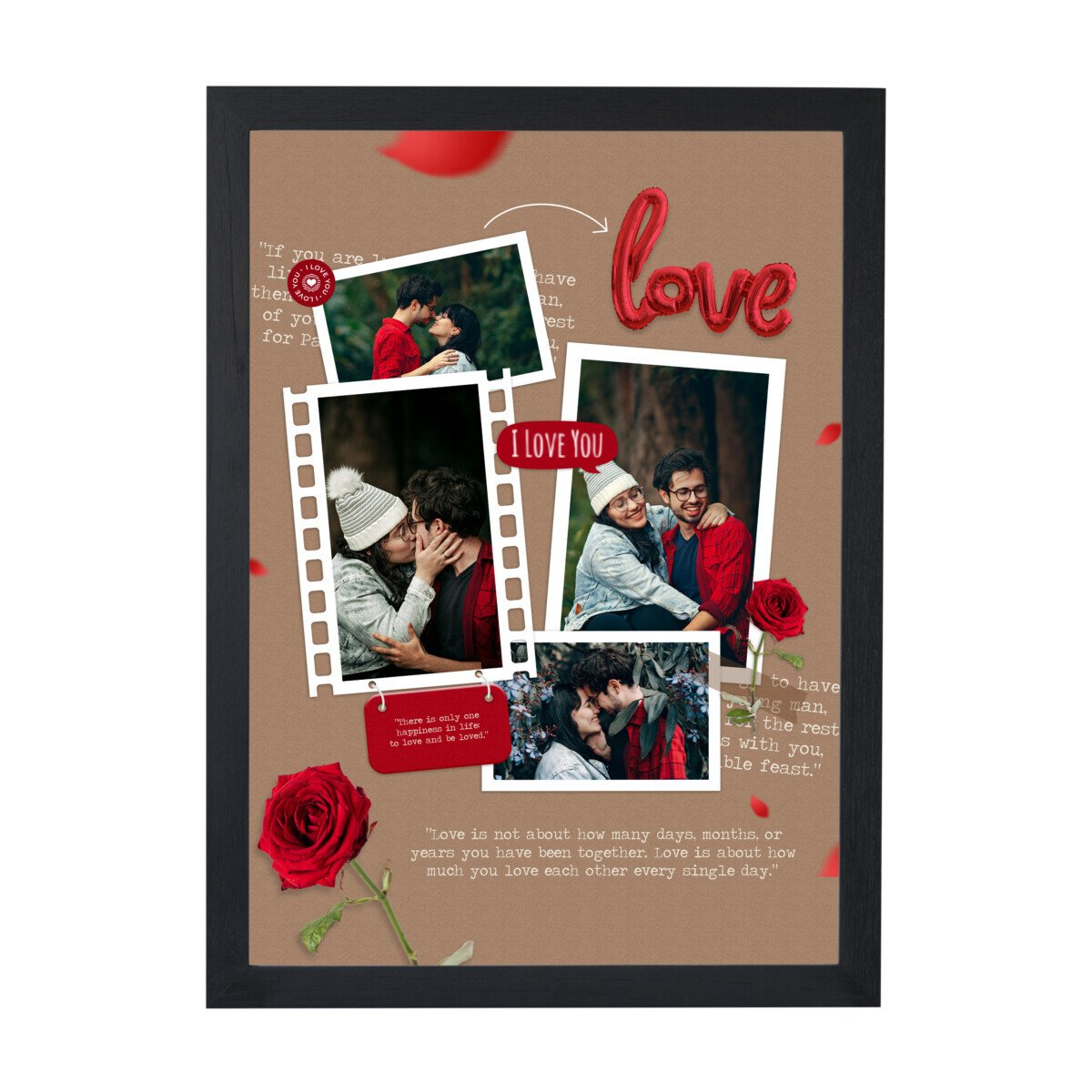 Vintage Style Couple Collage Frame - Customizable