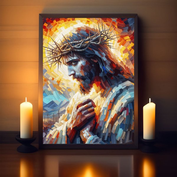 Jesus Modern Art Photo Frame