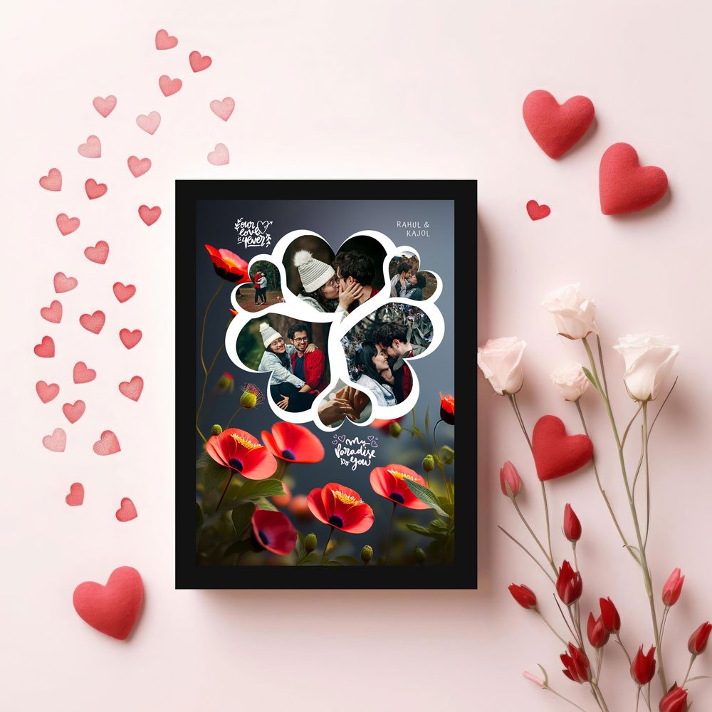 Love & anniversary gift, couple memory picture frame, collage