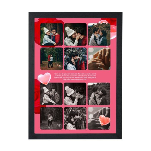 Buy Color & Grey Couple Collage Photo Frame with Wish