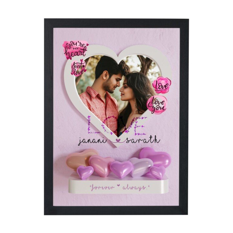 Buy Just love - Custom Couple & bestie Wooden Photo Frame online